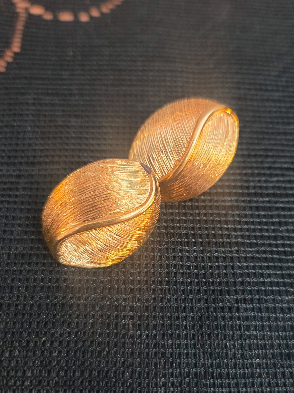 Vintage Napier Textured Dome Earrings
